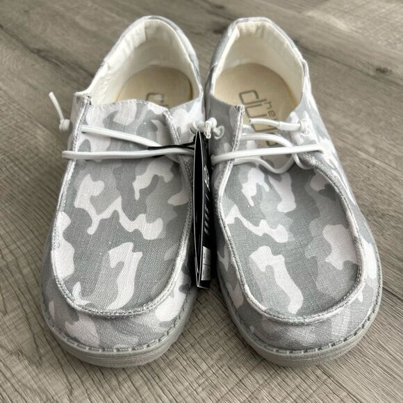 Hey Dude Dudes Wendy Funk - Cloud Camo - Gray/White - size 9 women’s - NEW! - Picture 6 of 8